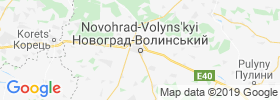 Novohrad Volyns'kyy map